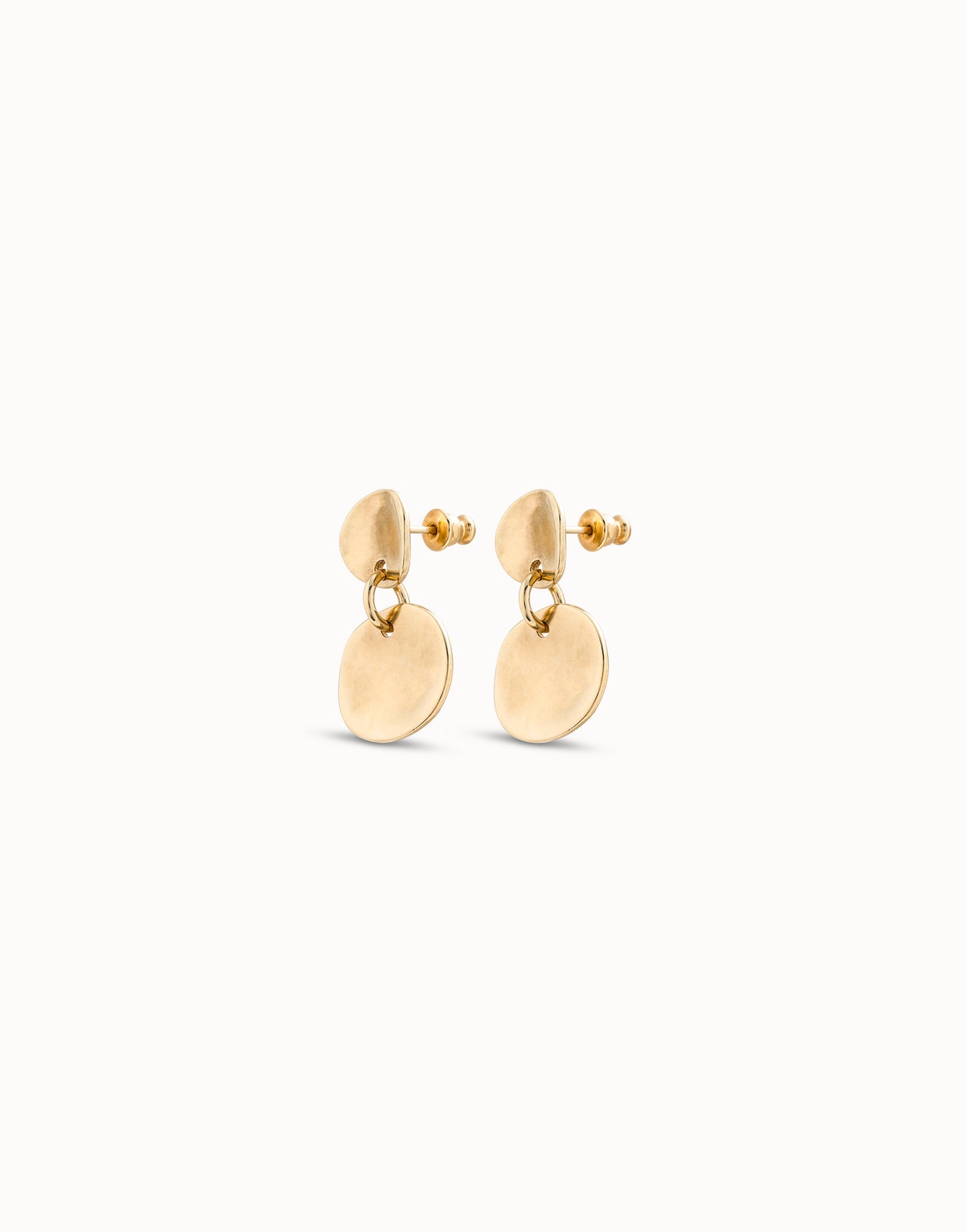 Escamas Scales - Circle drop earrings - Gold