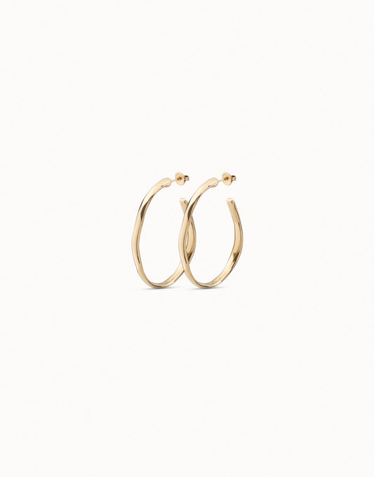 Ohmm - Open hoop earrings - Gold
