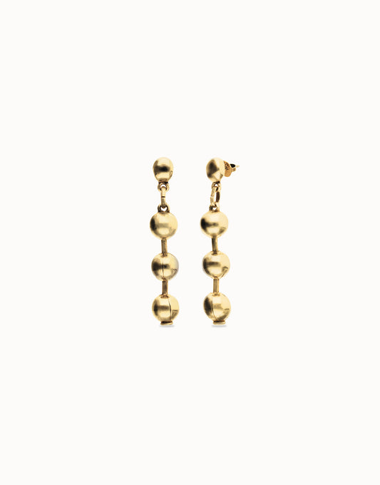 Pálpito Beat - Bead drop earrings - Gold