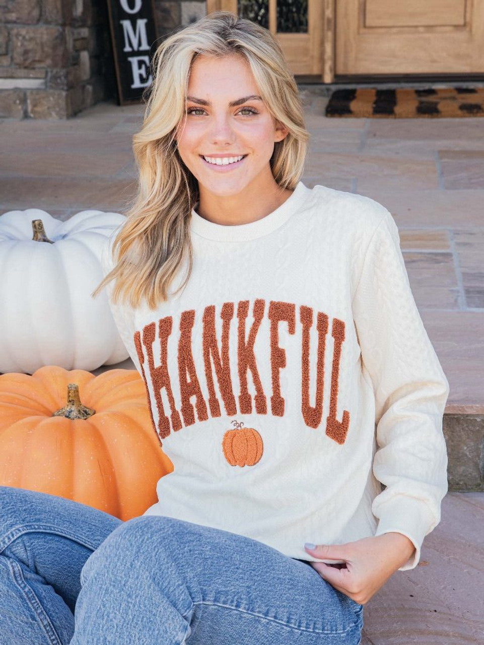 Thankful Braided Sweater