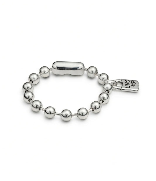 Beaded bracelet with padlock - Silver