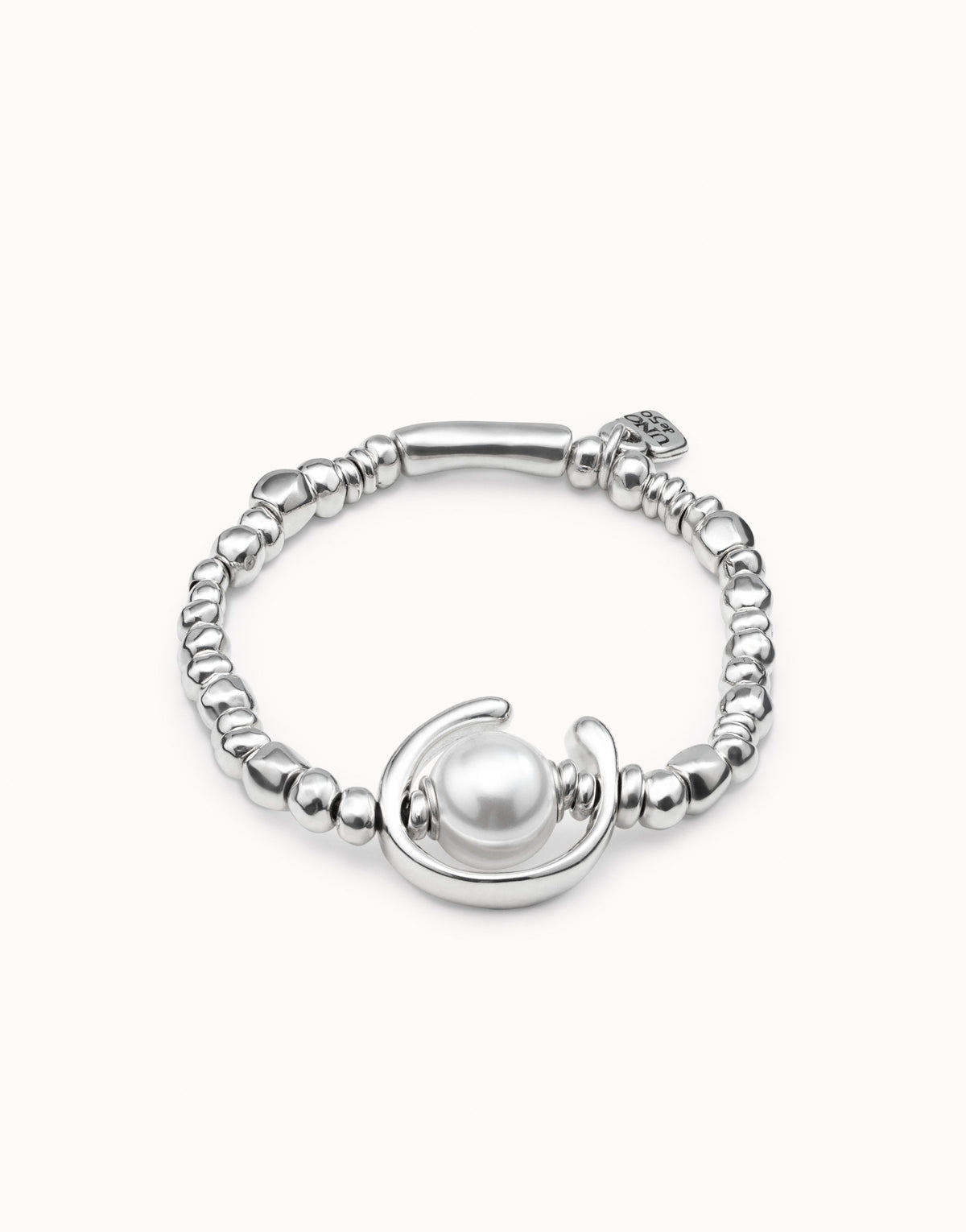 Una Vuelta Mas, Oh Oh Oh! - Bracelet with white pearl - Silver