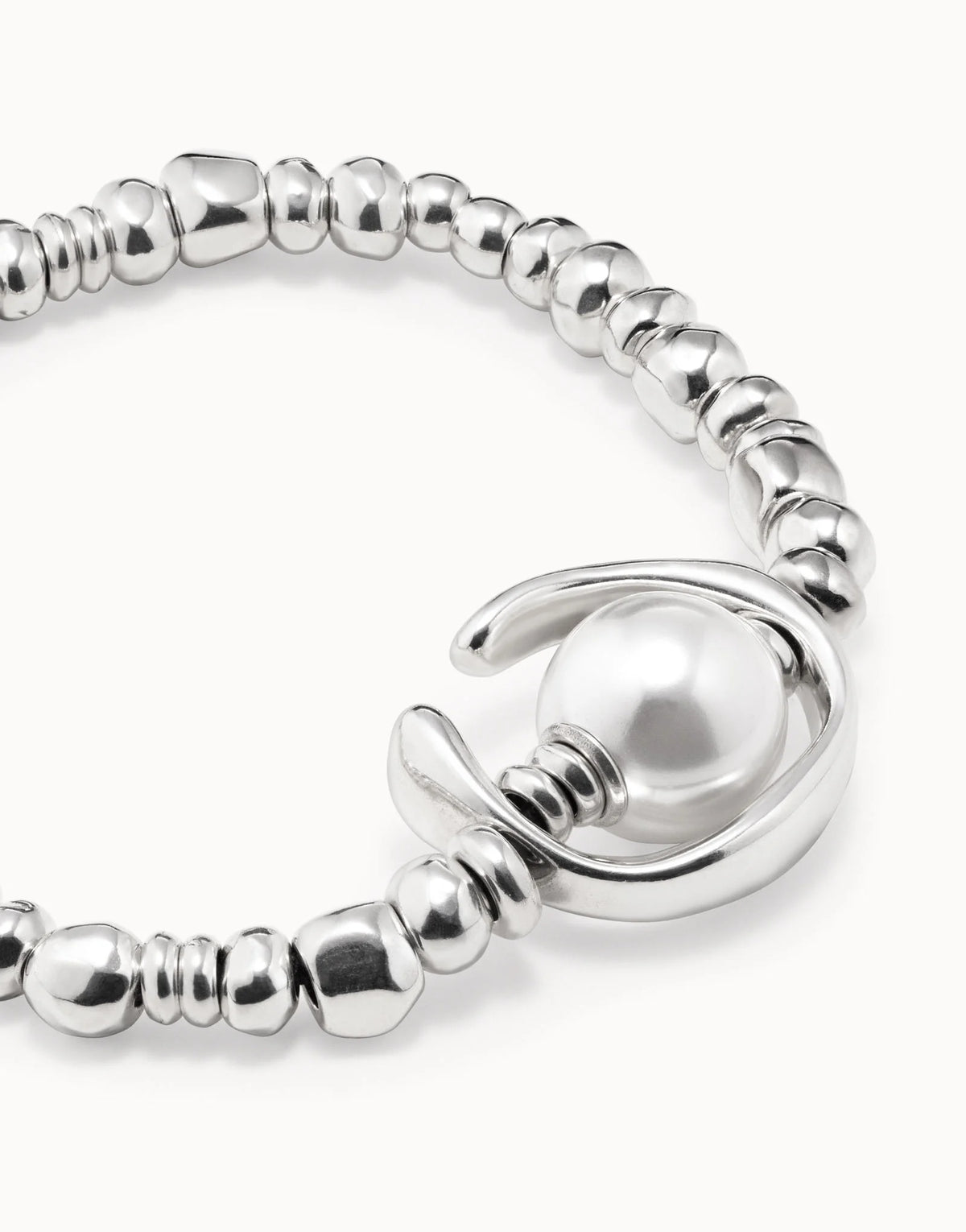 Una Vuelta Mas, Oh Oh Oh! - Bracelet with white pearl - Silver