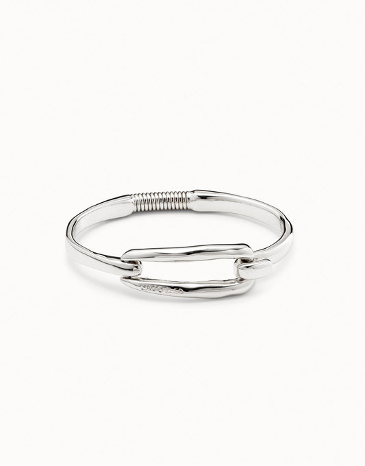 Amarrado - Bangle bracelet with buckle - Silver