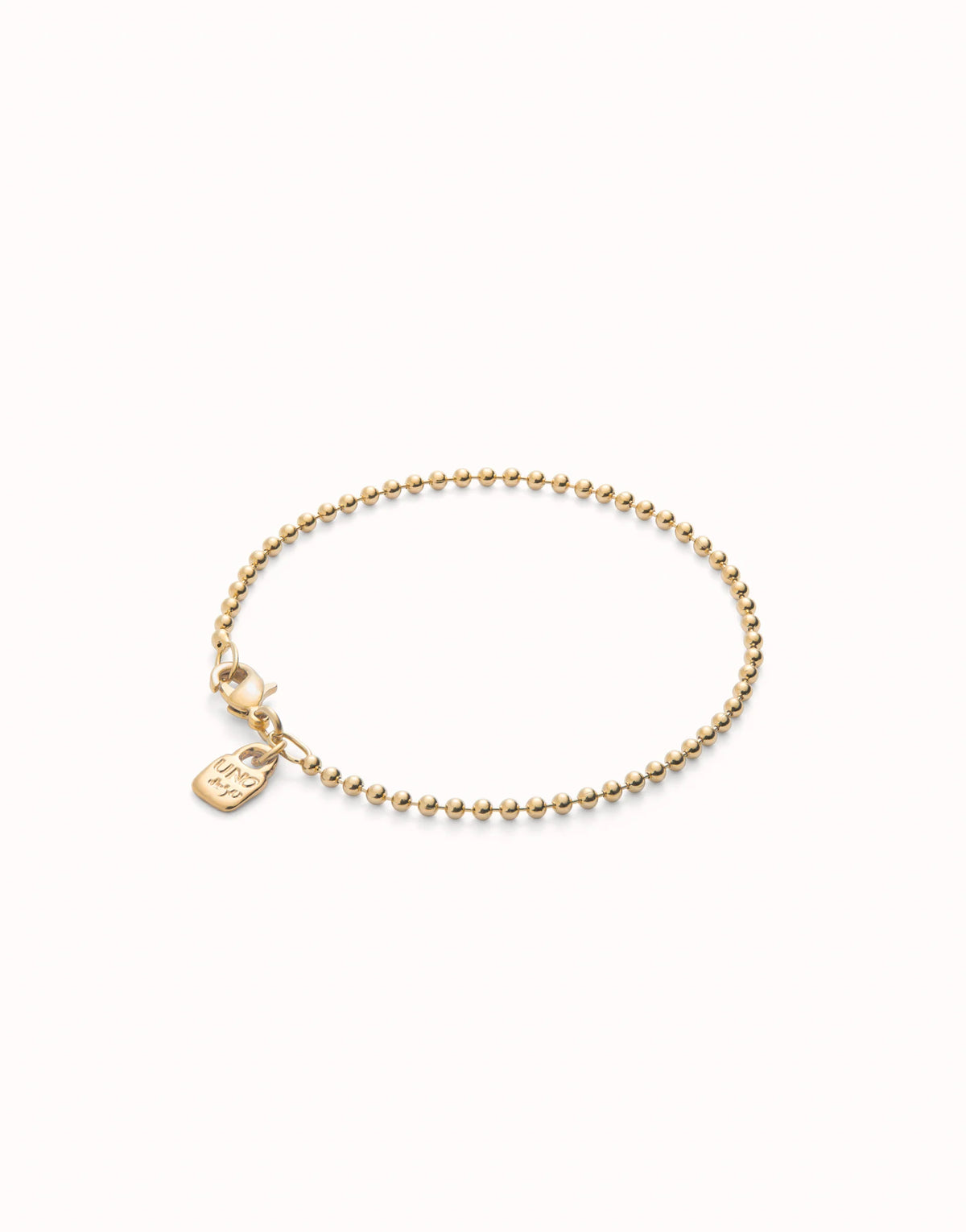 Hazte UNO - Beaded chain charm bracelet - Gold