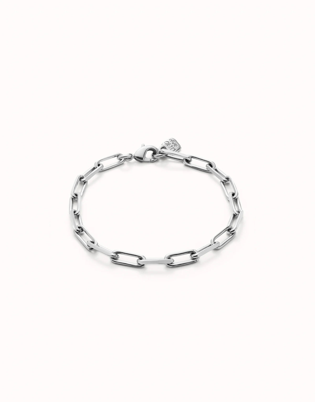 Hazte UNO - Rectangular link chain bracelet - Silver