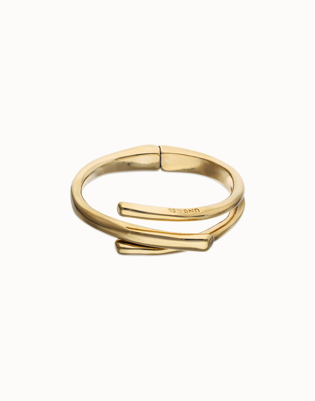 Raíces - Bangle bracelet with three intertwined organic shapes - Gold