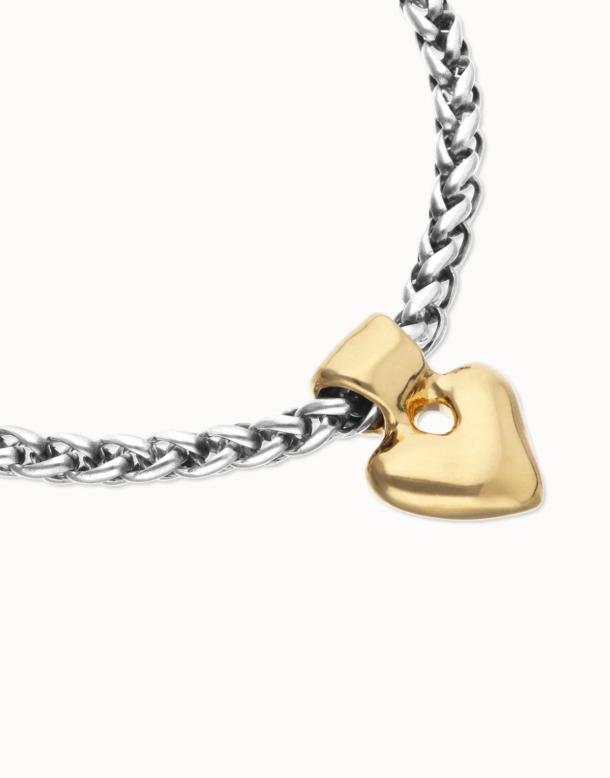 Pálpito - Chain bracelet with small heart detail - Gold/Silver