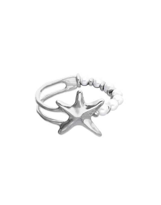 Arcadia - Bracelet Orion - Bracelet with pearls and starfish - Silver