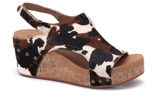 Pasture Cork Wedges - Brown Multi