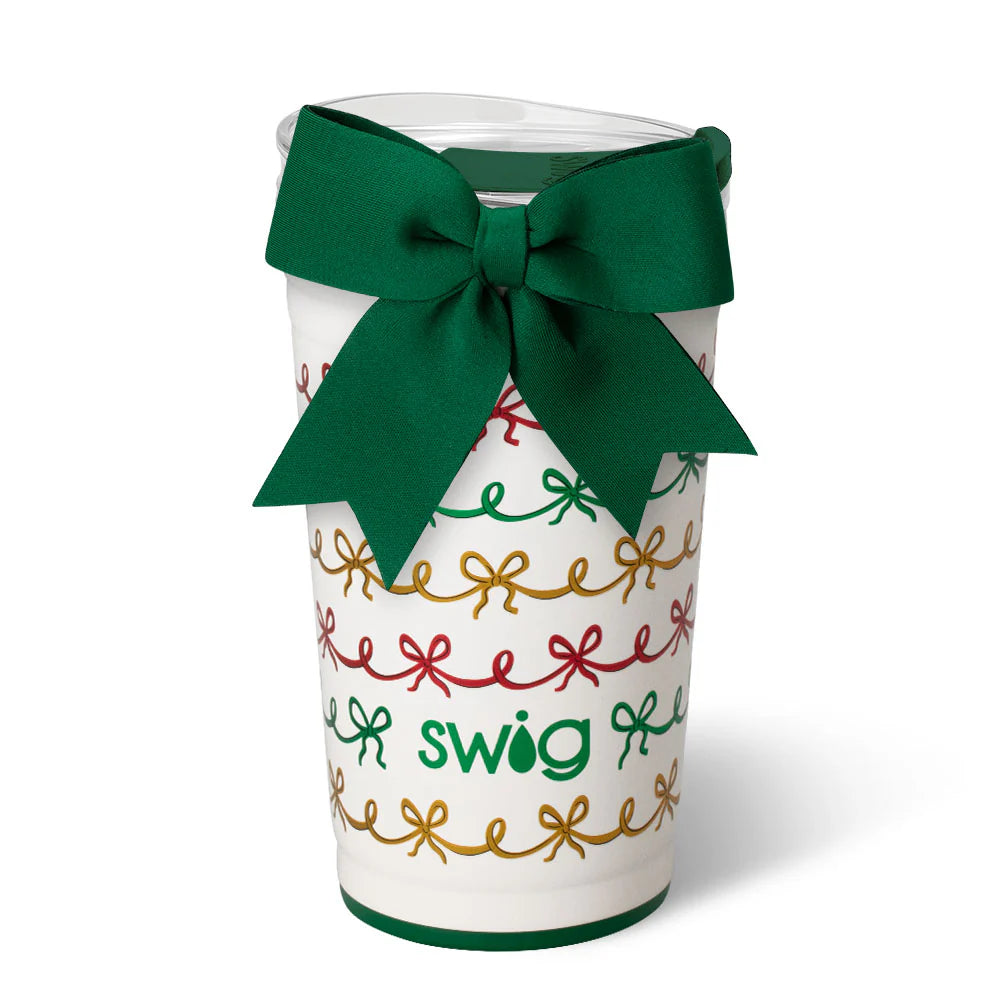 Christmas Bows Party Cup 24oz