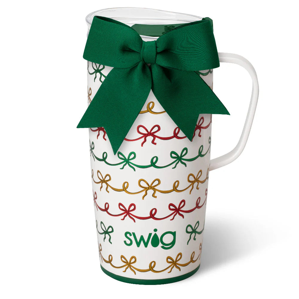 Christmas Bow Travel Mug 22oz