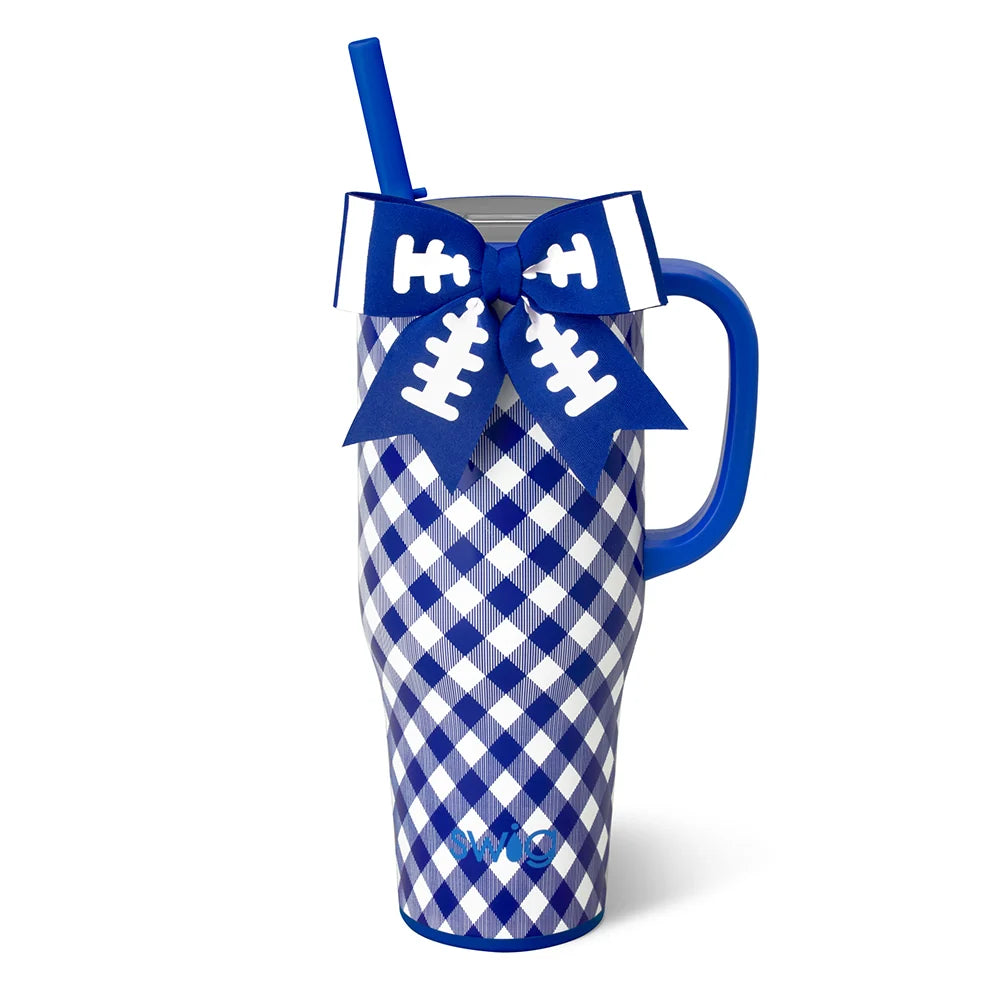 Gameday Gingham Royal Mega Mug 40oz