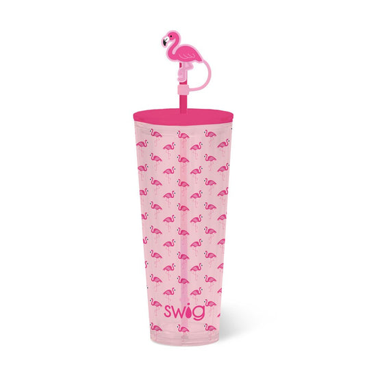 Flamingos Plastic Tumbler 24oz