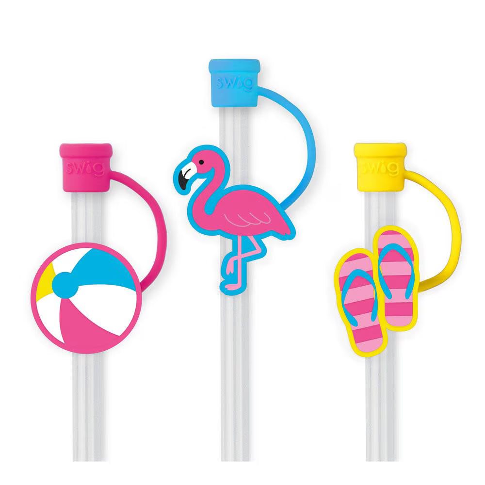Flamingos Straw Topper Set