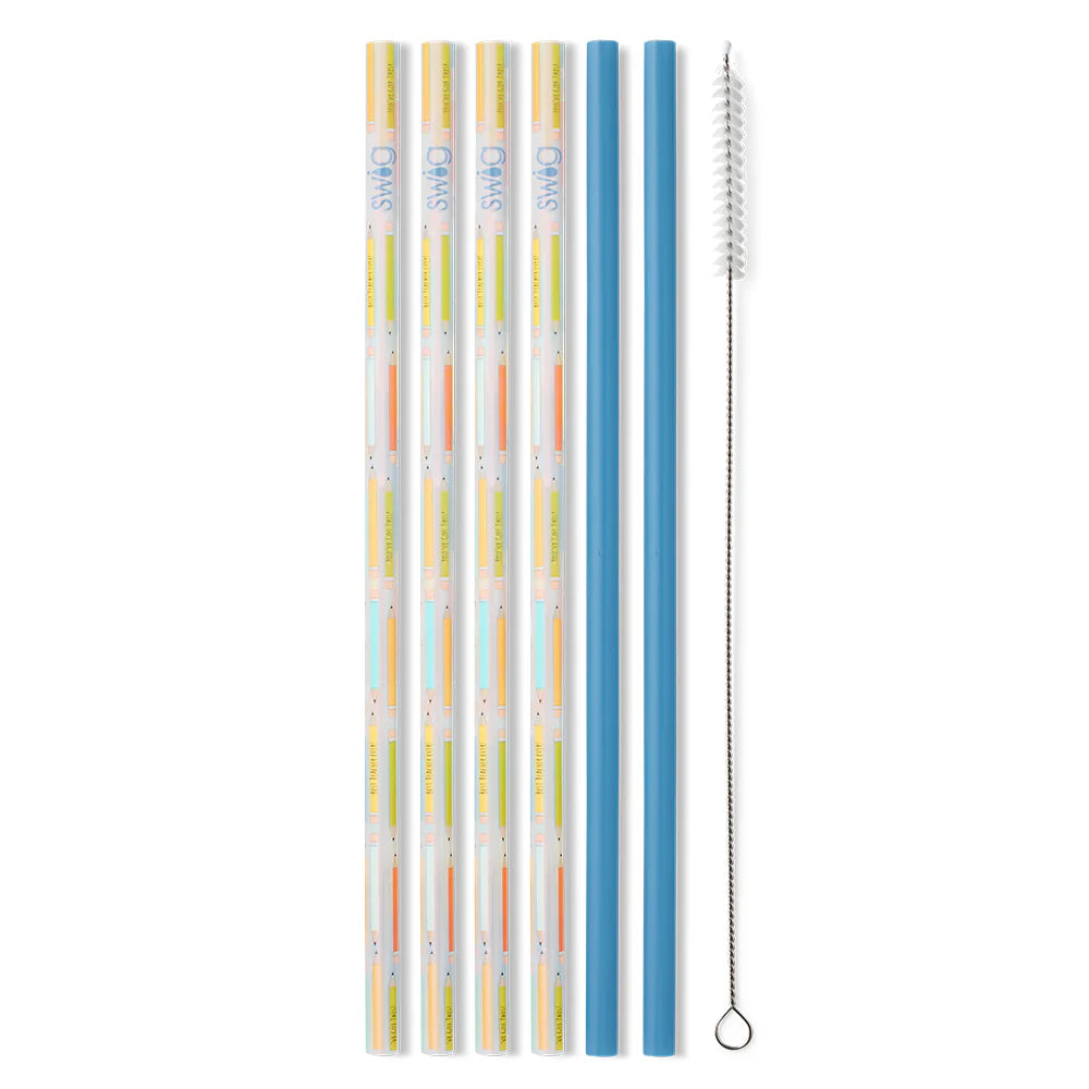 Teacher Life Reusable Straw Set