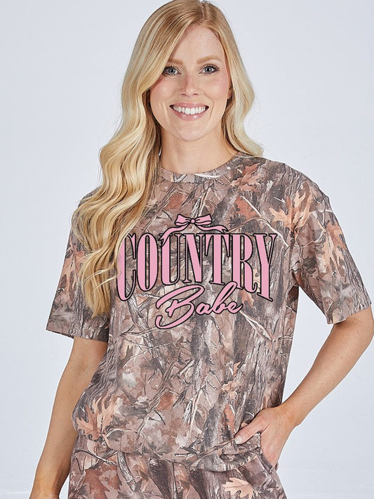 Camo Country Babe Tee