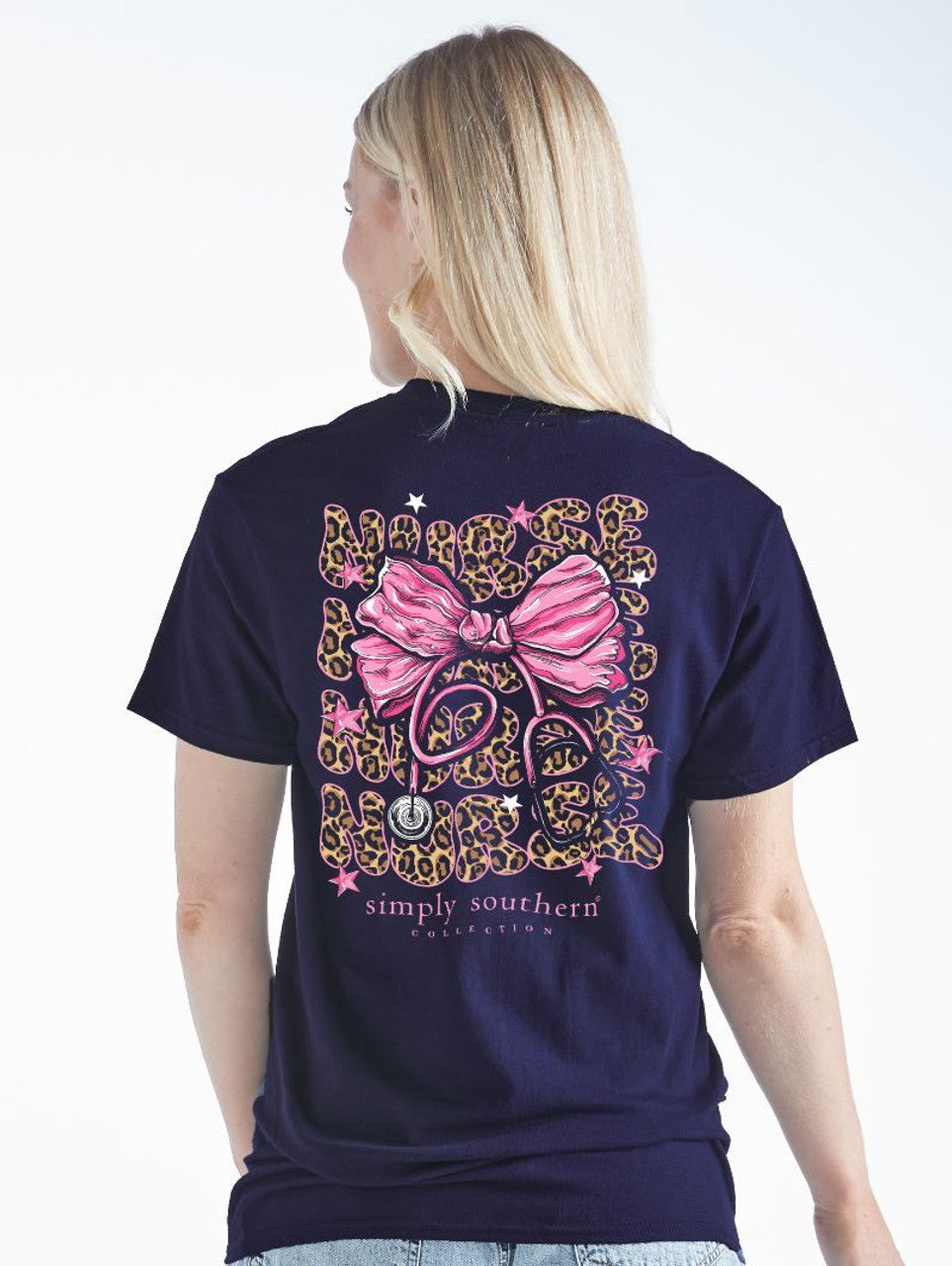 Cheetah Nurse Bow tee