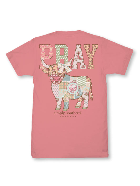 Pray Quilted Cow tee