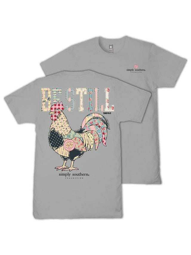 Be Still Chicken Patch tee