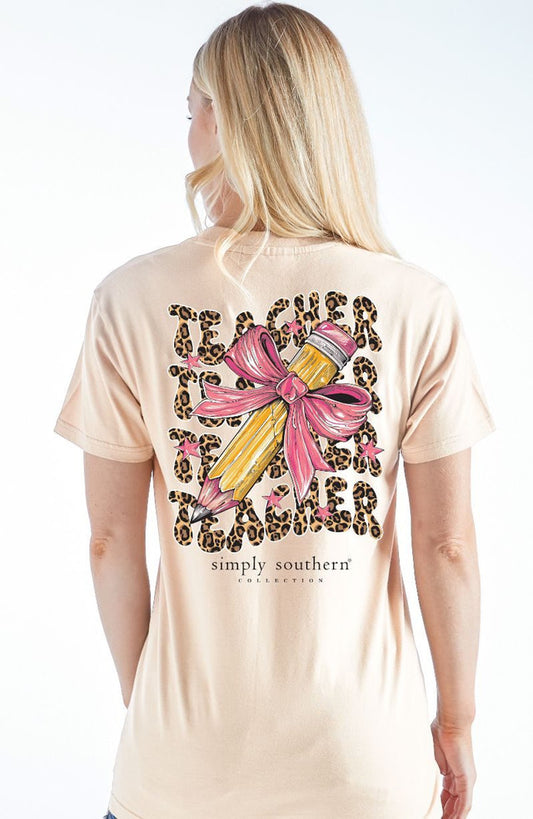 Cheetah Teacher Pencil tee