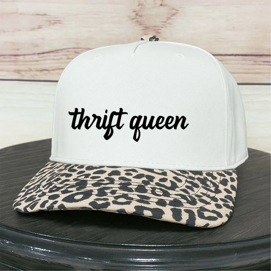 Thrift Queen Natural/Leopard Hat
