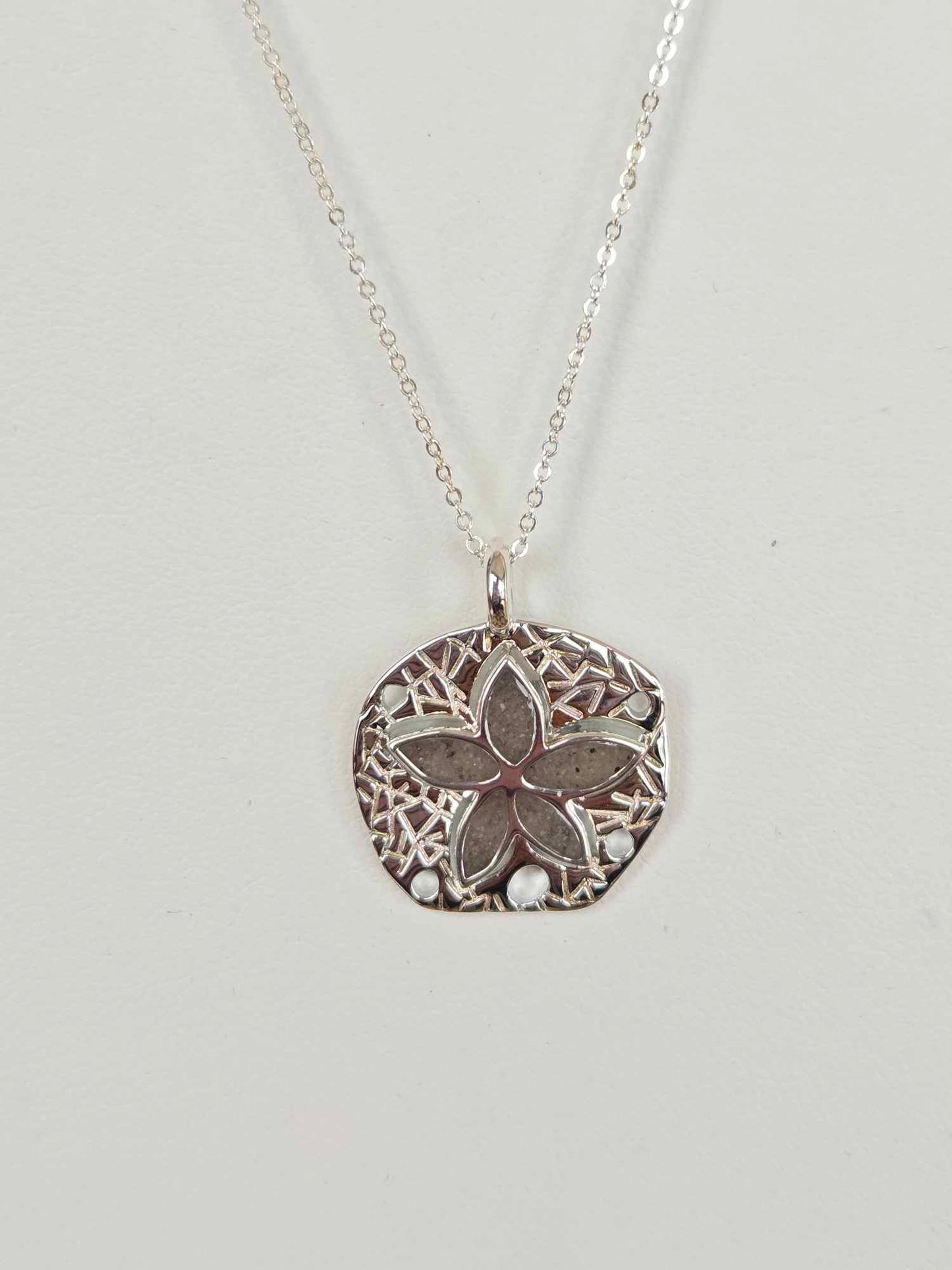 Natural Sand Dollar Necklace - Petite