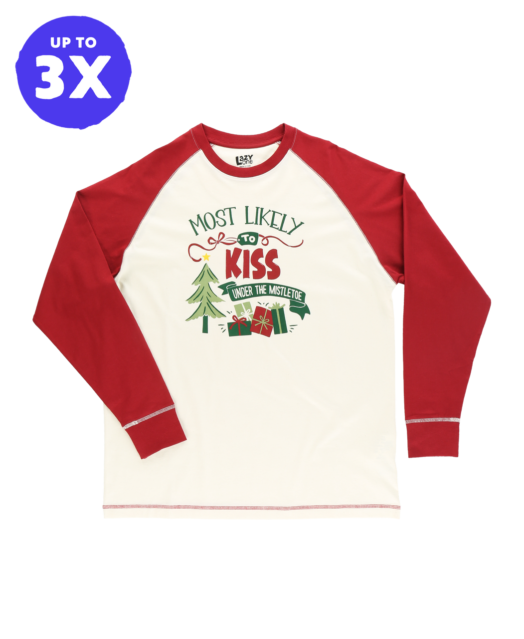 Most Likely Kiss Under Mistletoe PJ Tee