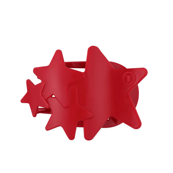 Red Shooting Star Large Flat Hair Clip