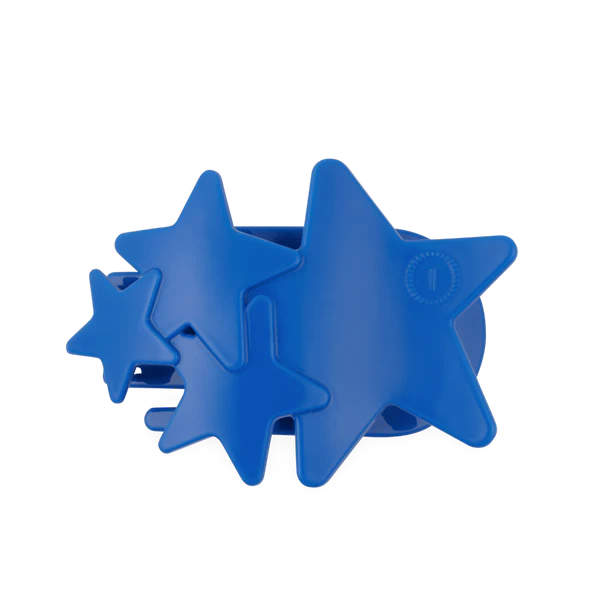 Blue Shooting Star Large Flat Hair Clip