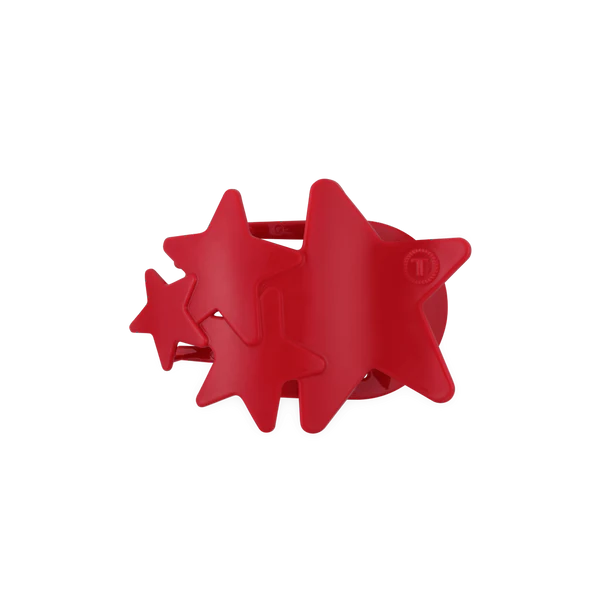 Red Shooting Star Medium Flat Hair Clip