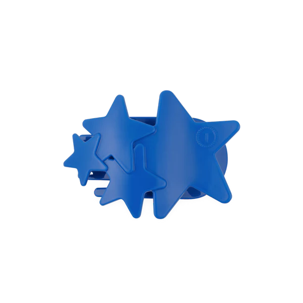 Blue Shooting Star Medium Flat Hair Clip