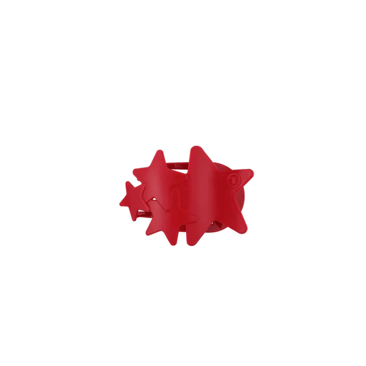 Red Shooting Star Tiny Flat Hair Clip