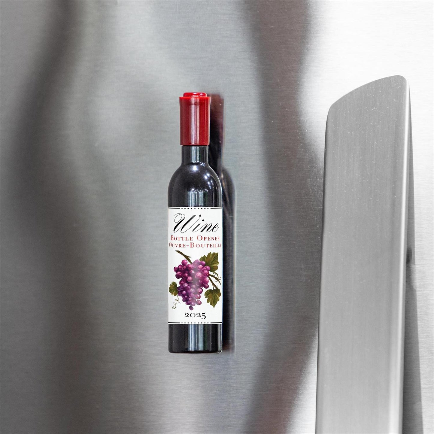 Wine Bottle Shaped Magnetic Corkscrew and Bottle Opener