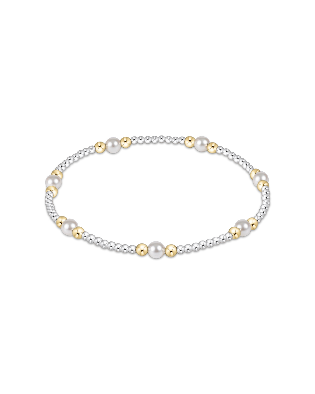 Purpose Pearl 4mm Mixed Metal Bracelet