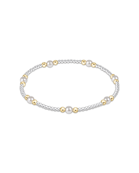 Purpose Pearl 4mm Mixed Metal Bracelet