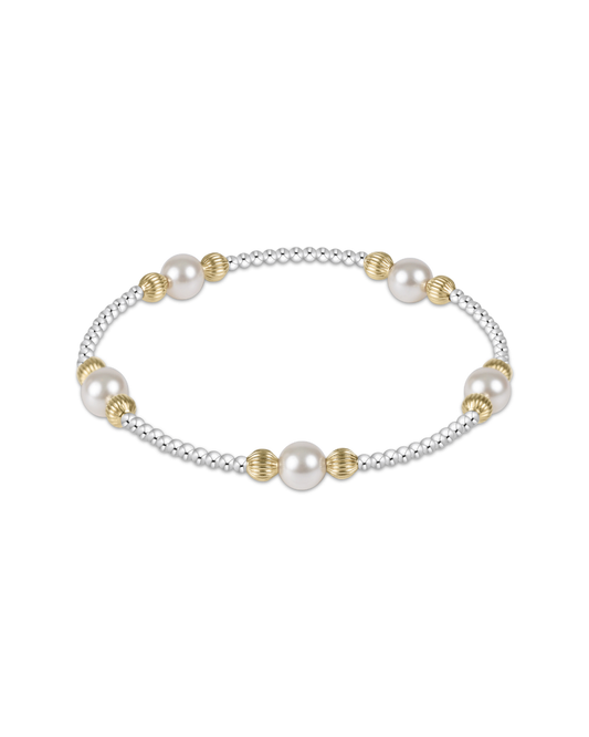 Purpose Pearl 6mm Dignity Mixed Metal Bracelet