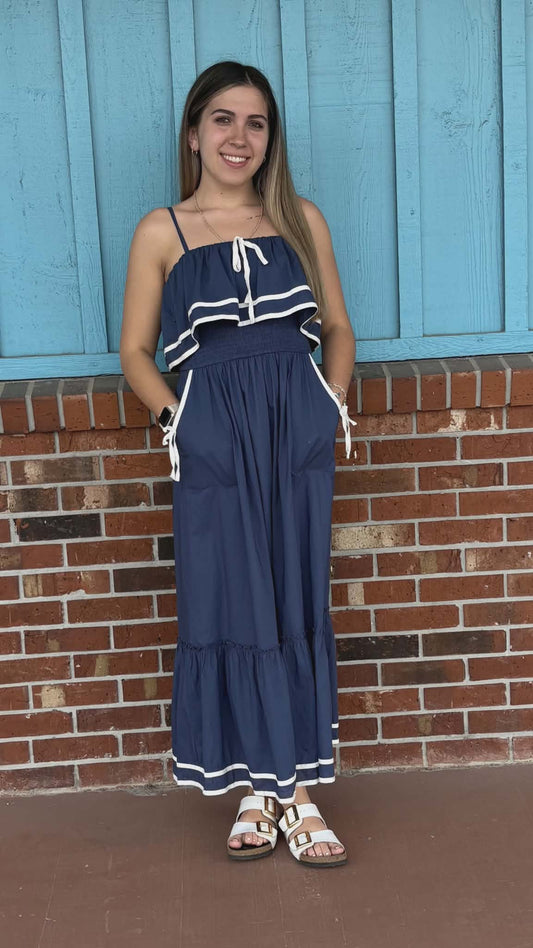 The Nautical Dress - Navy