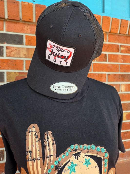 Juicy Butt Woven Patch Black Hat