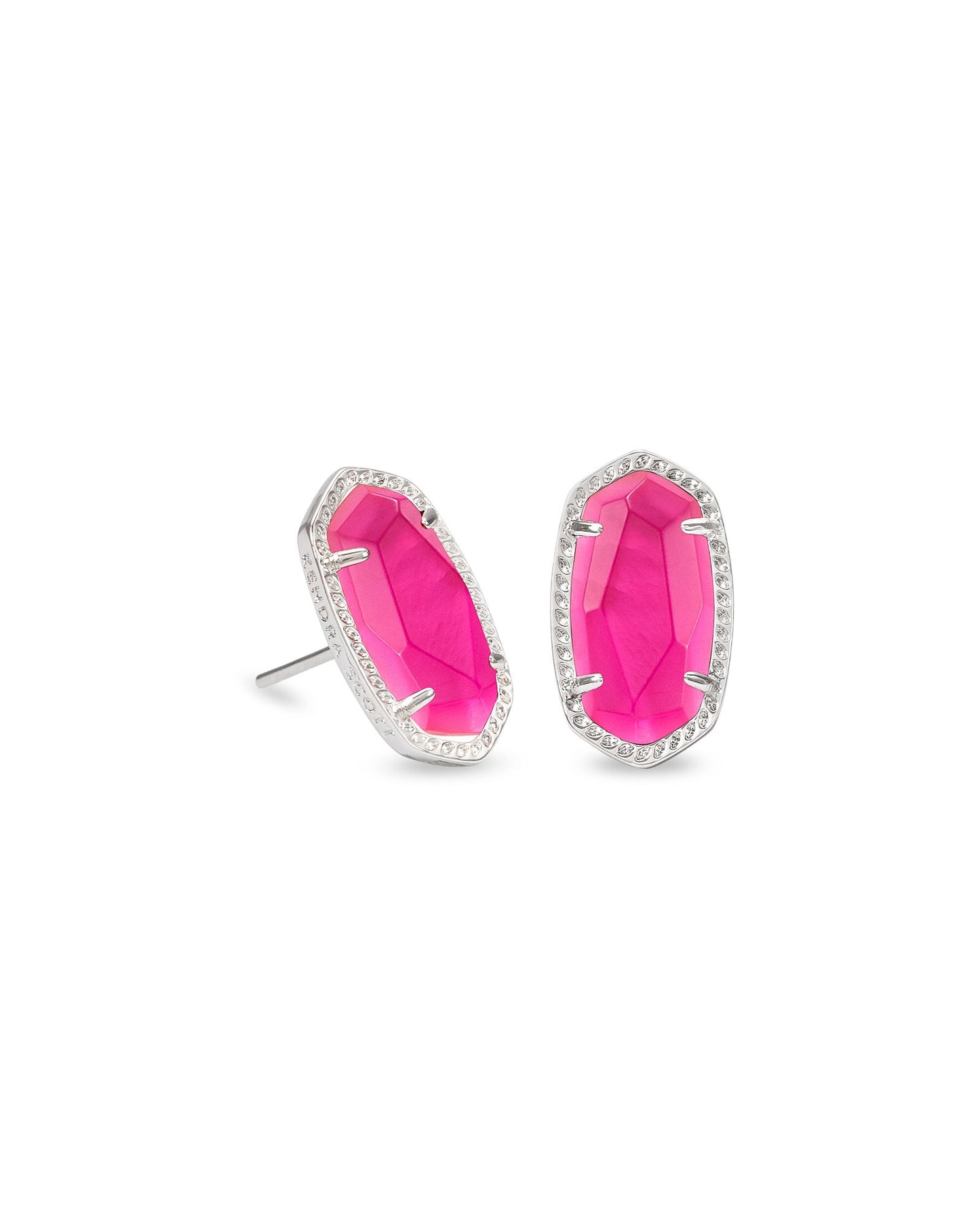 Ellie Silver Stud Earrings in Azalea Illuision