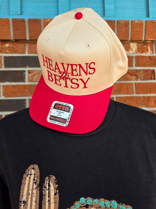 Heavens to Betsy Natural/Dark Red Hat