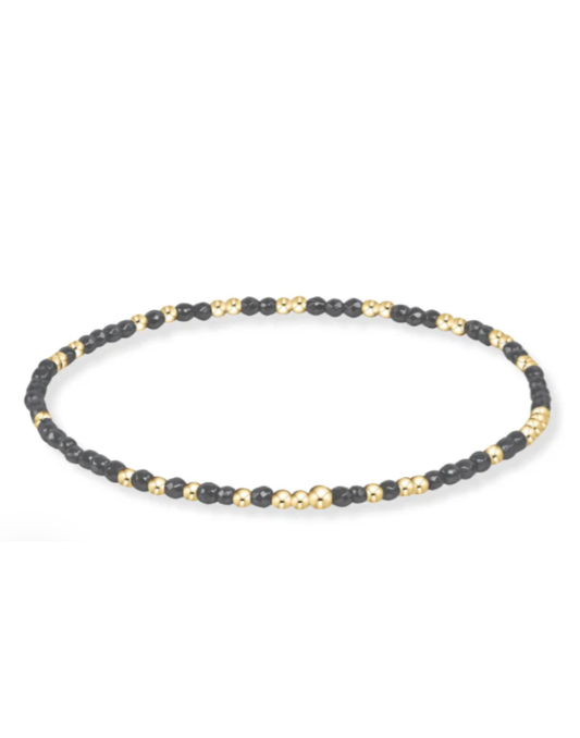 Hope Unwritten Faceted Hematite 2mm Bead Bracelet