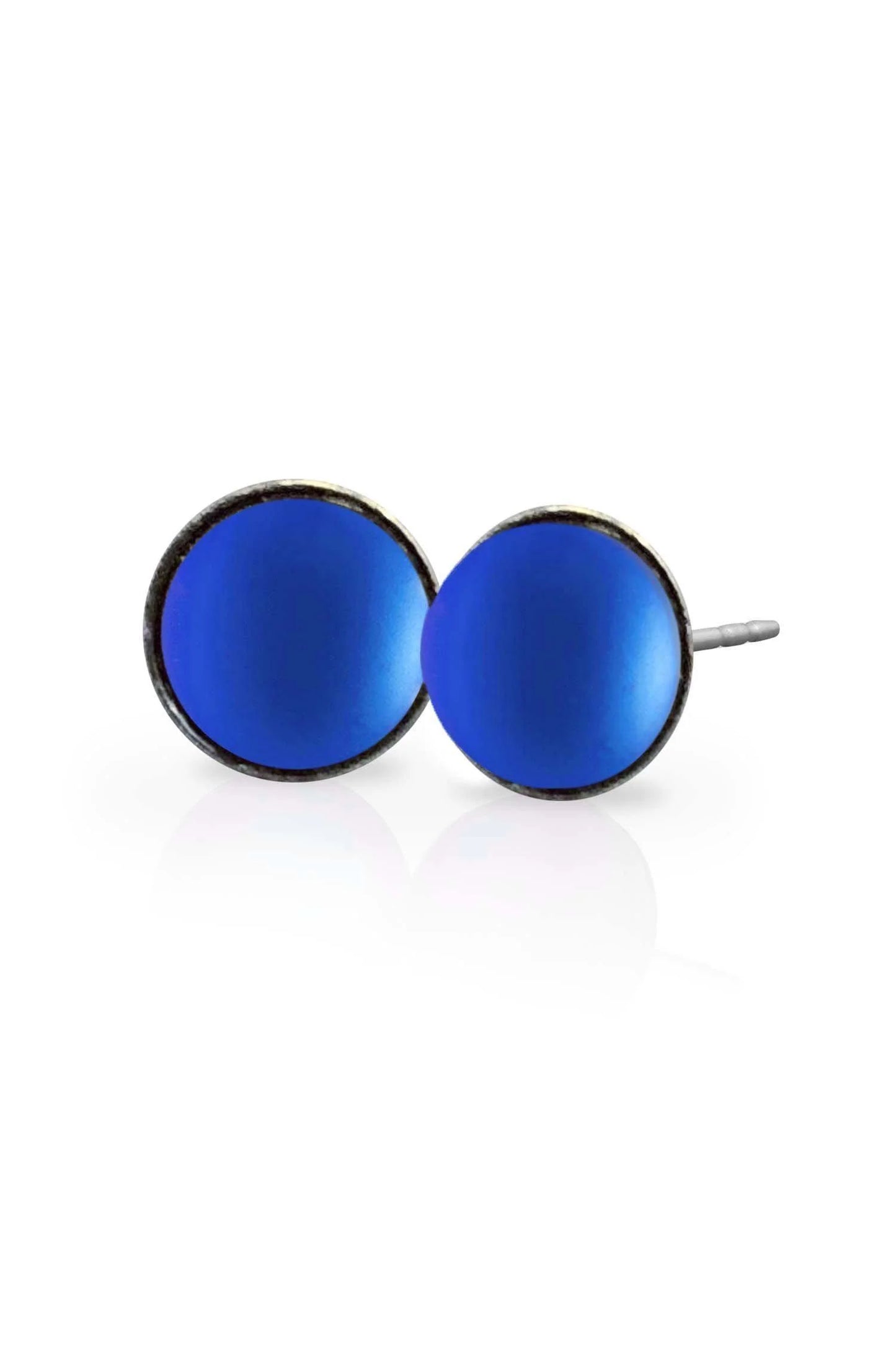 Stud Earrings - Blue Frosted