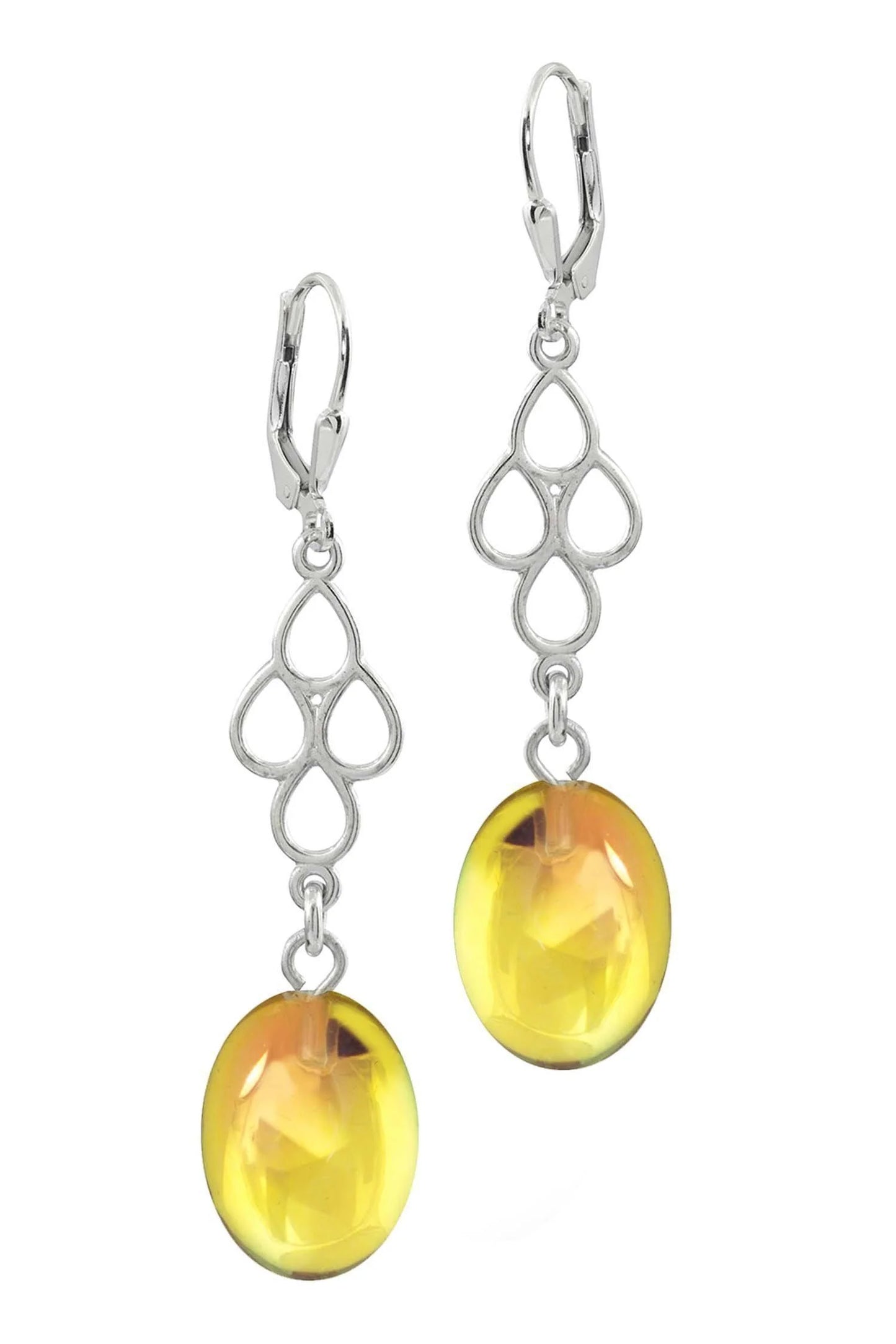 Waterfall Ext. Earrings - Fire Polished