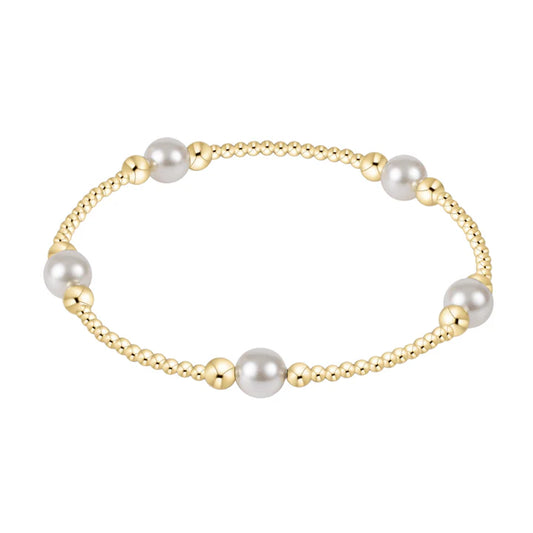 Purpose Pearl 6mm Bead Bracelet - Gold