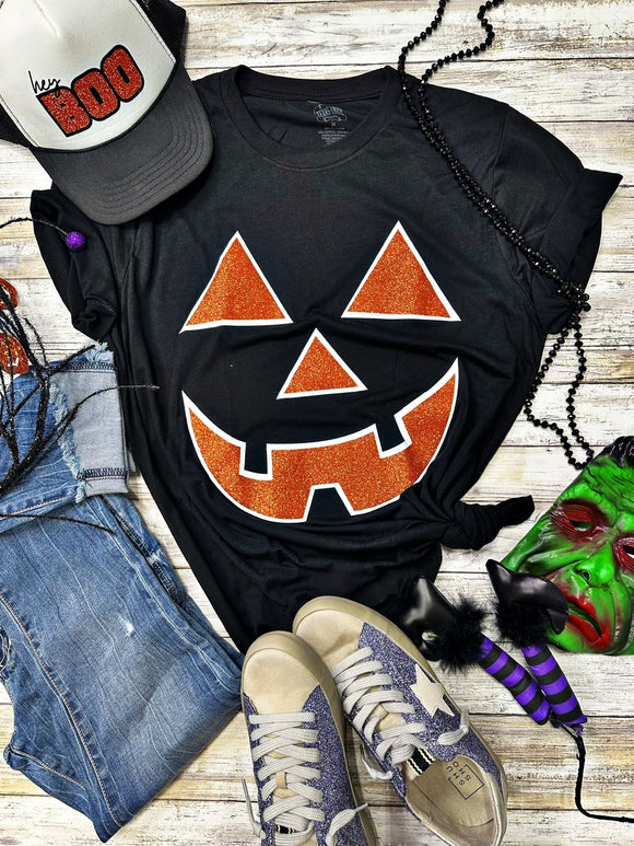Glitter Jack O' Lantern Tee