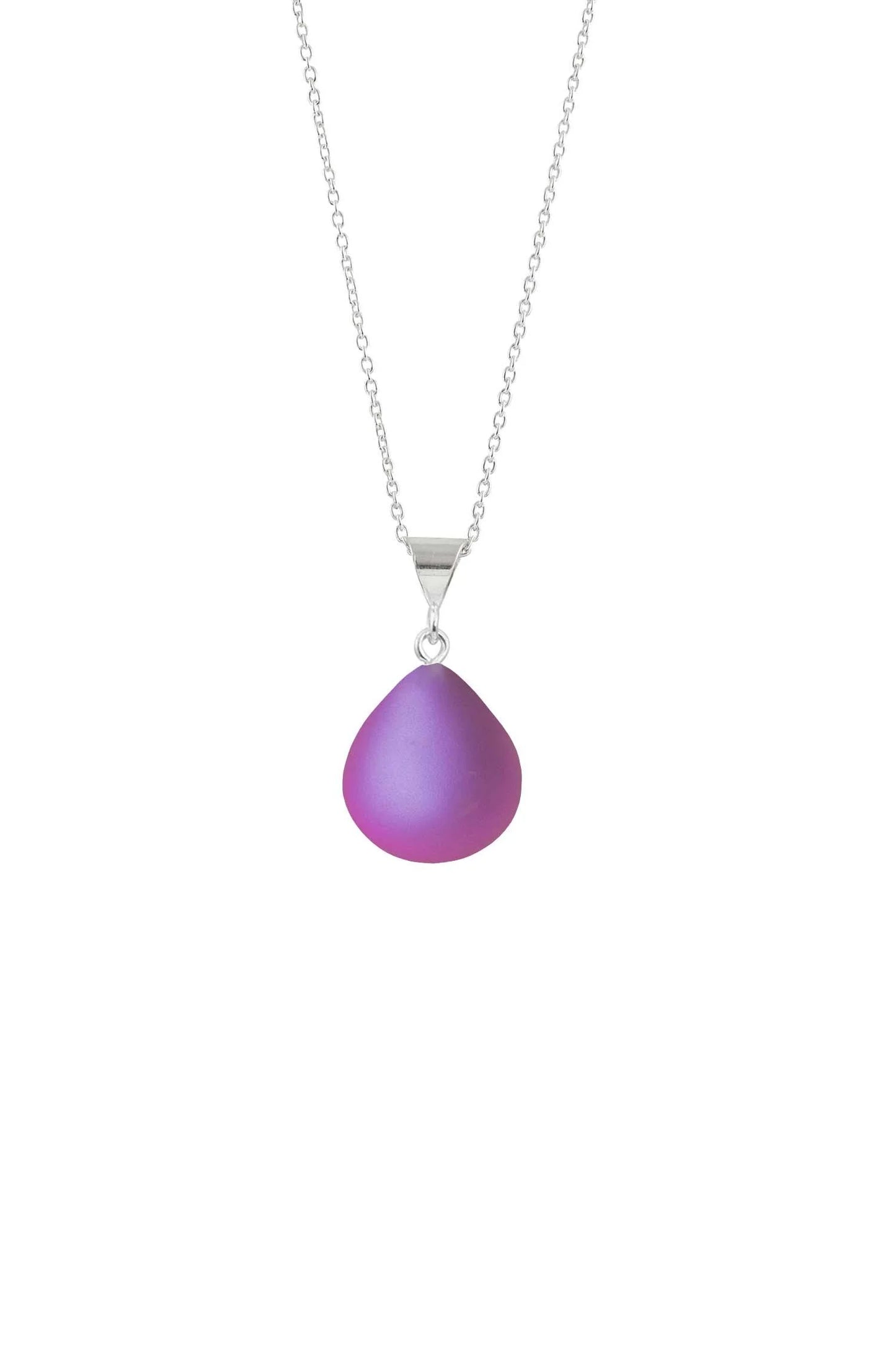 X-Small Drop Pendant - Pink Frosted