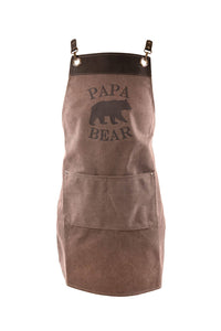 Mens Leather Apron - Papa Bear