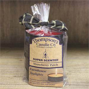 Strawberry Patch Farmhouse Tealight Candles