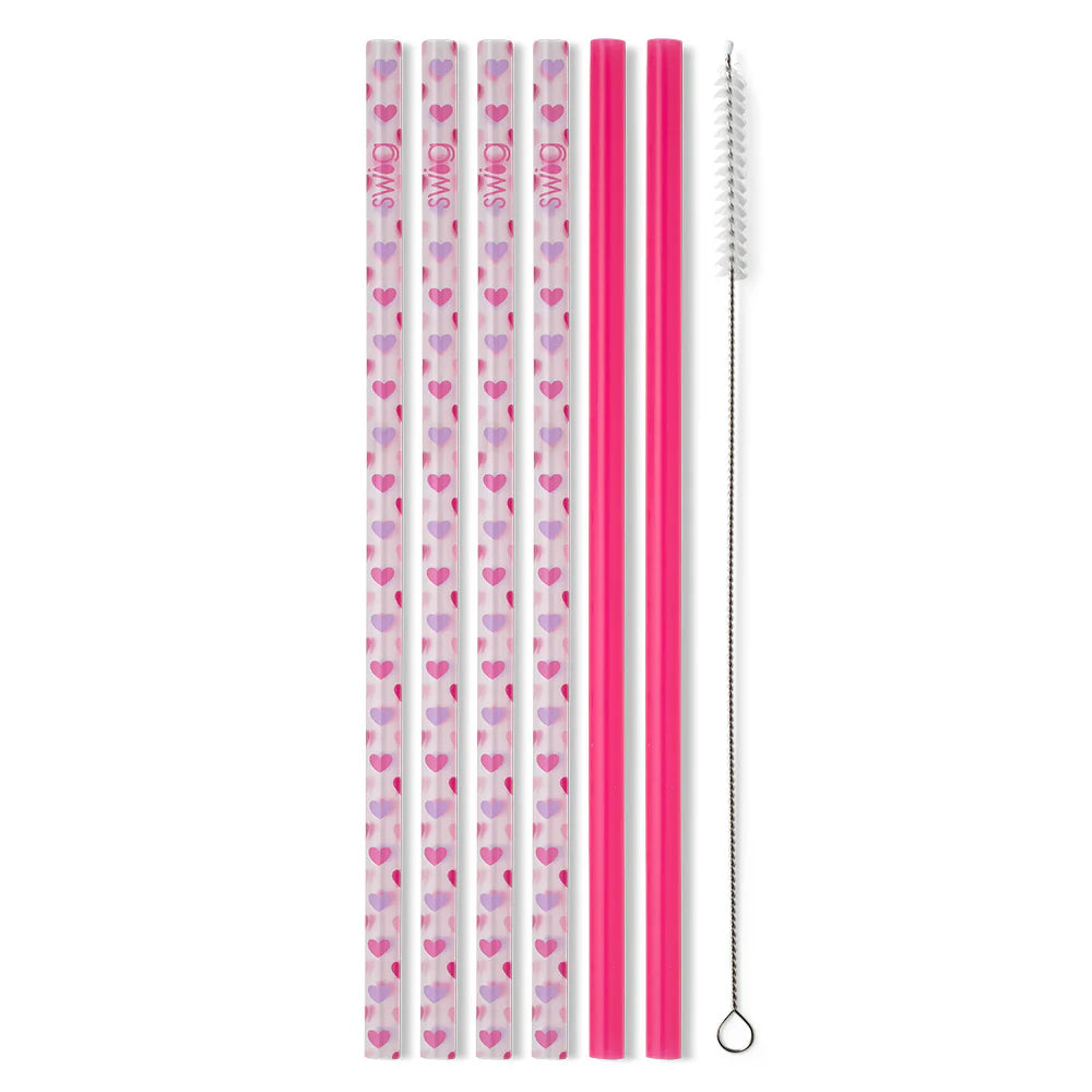 Falling in Love + Pink Reusable Straws